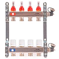 Группа коллекторная Uni-Fitt 1"х13 вых 3/4" с расходомерами и термостат. вентилями, нерж. сталь