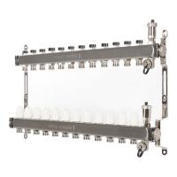 Коллектор Royal Thermo нерж. в сборе универсальный 1" ВР-3/4" НР с автомат. воздухоотвод-ми 12 вых.