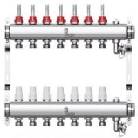 Коллектор Wester нерж. 1"-3/4 в сборе с расходомерами на 7 выходов, W902.7