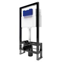 Инсталляция для унитаза BETTOSERB sava free standing, клавиша смыва cool черный матовый круг.