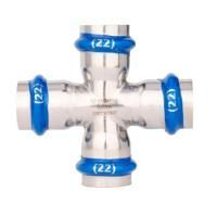 Крестовина VARMEGA раструбная Inox Press 22×22×22×22 мм