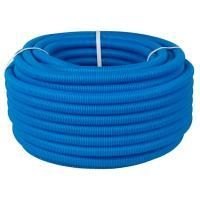 Труба VARMEGA гофрированная ПНД 23 мм для труб 16 мм, (50), синяя, VM58011
