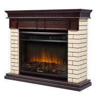 Каминокомплект: Очаг Electrolux 2720RLS N, портал Bricks 25 камень беж, шпон т.д.