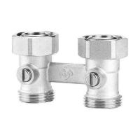 Узел нижнего подключения VARMEGA, 3/4"EKх3/4"EK НР-ВР, прямой, для двухтрубных систем, VM14111