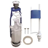 Арматура для бачка Уклад 77.57.14.3 кноп. 2-уровн/нижн.подв./хр (А 77.57.14.03) (18)