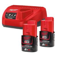 Энергокомплект Milwaukee M12 NRG-202 (Li-Ion2Ач) 4933459209