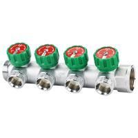 Коллектор распределительный с рег. вентилем латунный VARMEGA 1", 4 х 3/4"ЕК, хром., VMMM01-C06154