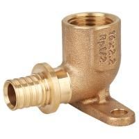 Угольник Gappo настенный с внутренней резьбой бронзовый 25-Rp 3/4"