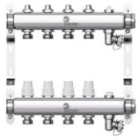 Коллектор Wester нерж. 1"-3/4 в сборе на 4 выхода с 2 заглушками, W903.4
