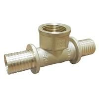 Тройник VARMEGA Slide-fit ВР, 25х3/4", латунь, аксиальный, VM51116