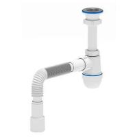 Сифон АНИ пласт д/умыв-ка/мойки бутылочный 1 1/2"x40 с гофрой 40х40/50 D-70мм C0115