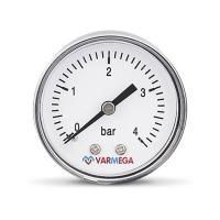 Манометр VARMEGA аксиальный 50 мм, 4 бар, 1/4", VMMT08-500402